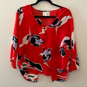 Gorgeous Silk Yumi Kim Blouse with Open Back